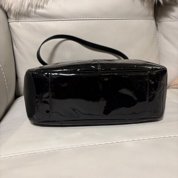 Coach Embossed Black Patent Leather Tote - Picture 6 of 13